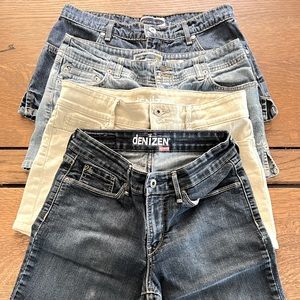 Denim shorts, all size 4, assorted brands